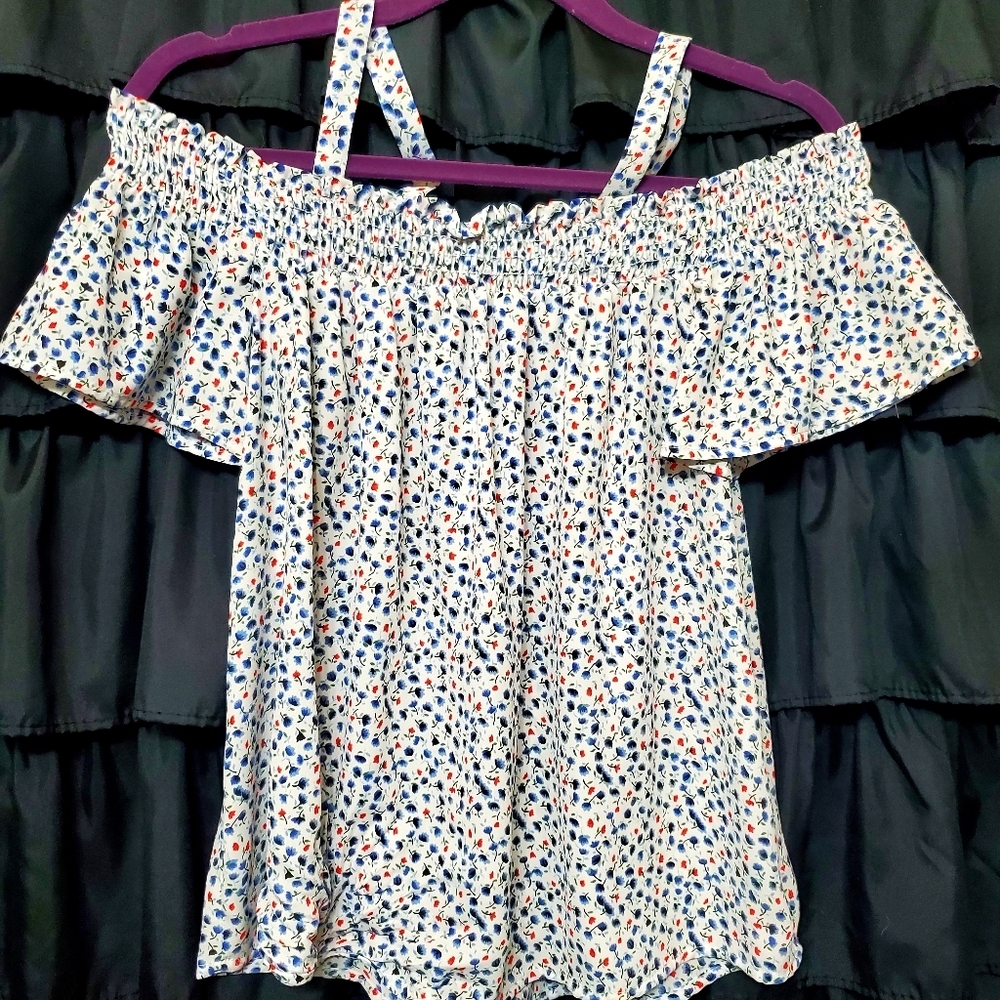 Sienna Sky medium cold shoulder blouse.